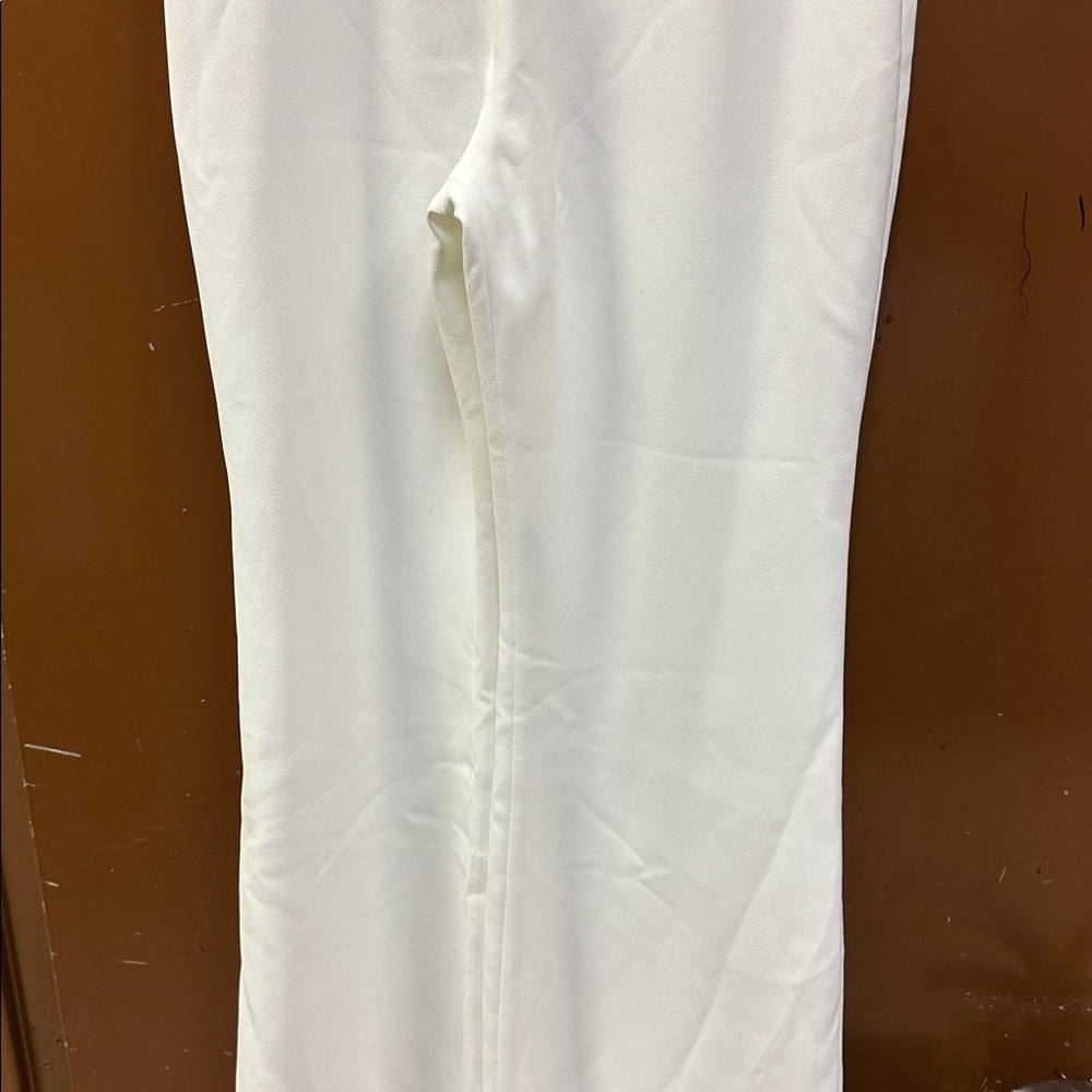 NADINE MERABI White Hottie Lace Flare Jumpsuit Size 8 - Picture 8 of 10